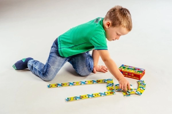 Domino Mine første dyr træspil 28 stk i æske 17x9x3,5cm MPZ