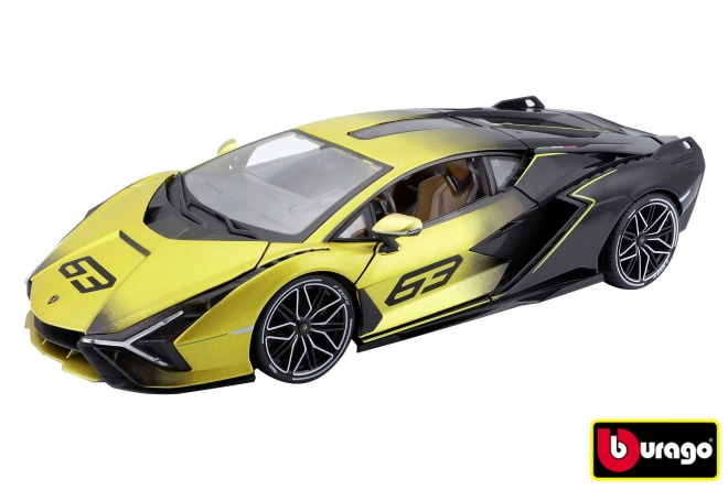 Model Lamborghini Sian FKP 37 i gul farve