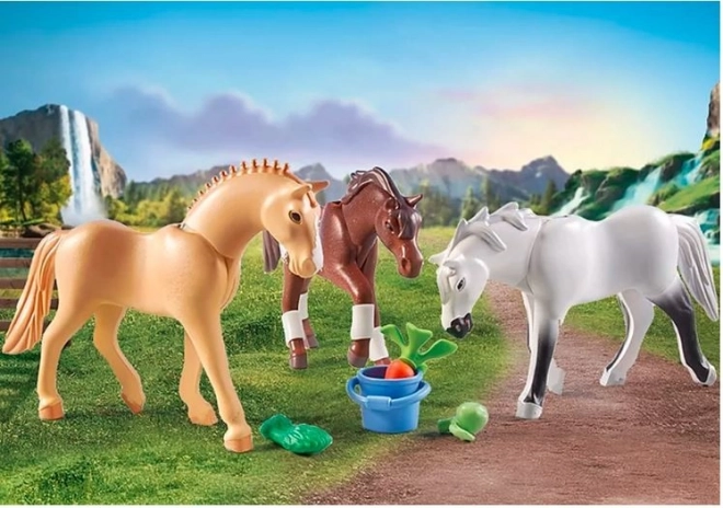 Horses Vandfald - sæt af tre heste
