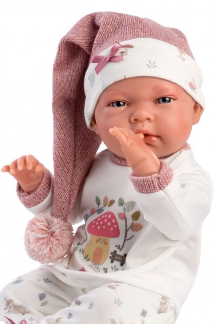 Llorens 73880 NYFØDT PIGE - realistisk dukke baby med hele kroppen i vinyl - 40 cm