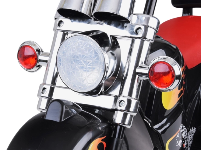 Børnemotorcykel på batteri med effekter