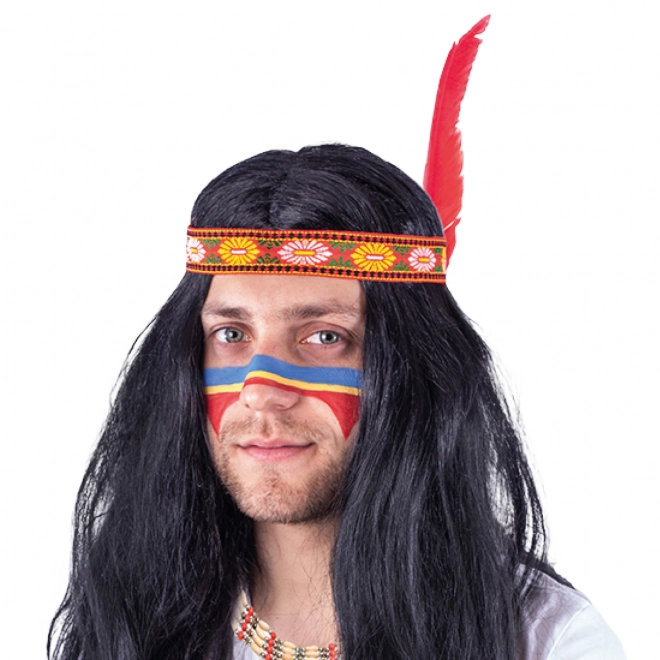 Karneval paryk Indianer til voksne