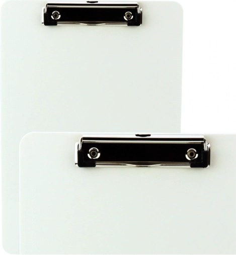 Hvid clipboard-skriveunderlag med lineal A4