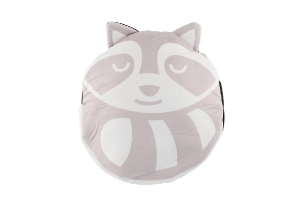 Plys pude 35x30cm sort/hvid i pose 0+