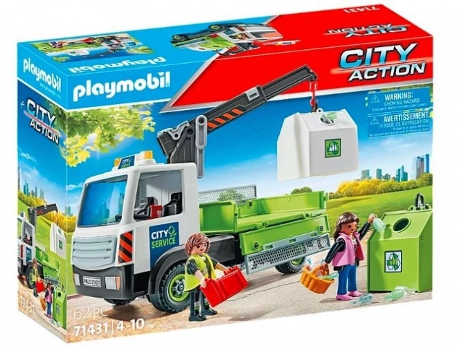 Lastbil med glascontainere City Action 71431