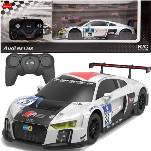RC bil 1:24 sports AUDI R8 LMS – hvid