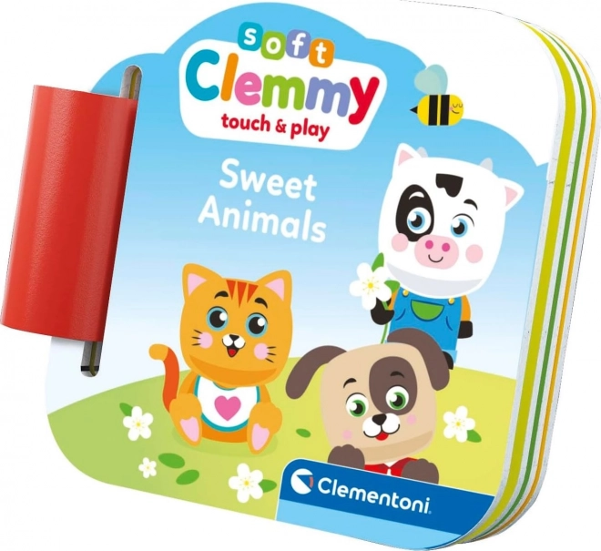CLEMENTONI Soft Clemmy Lege sæt med bog Skønne dyr