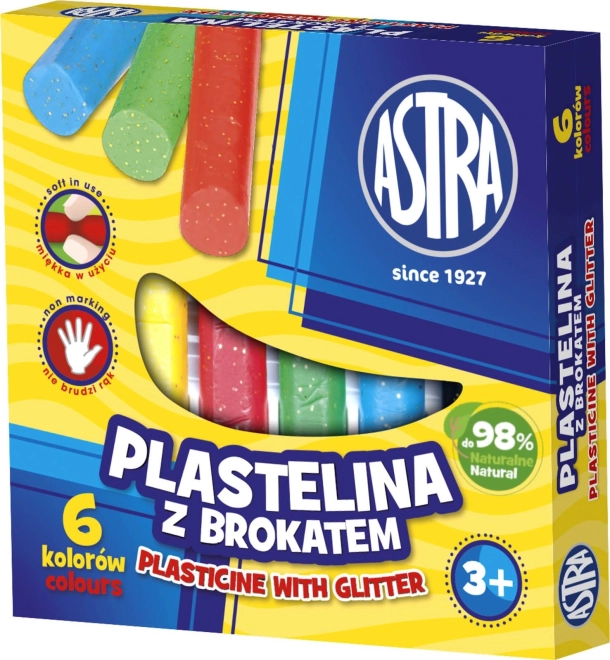 Astra modellervoks med glimmer – 6 farver