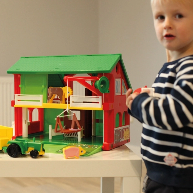 Lille Hus Gård stald 40x35cm i kasse 59x40x15cm Wader