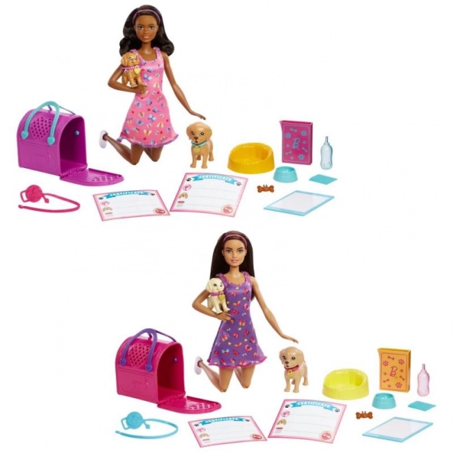 Barbie Dukke med hundehvalpe HKD86
