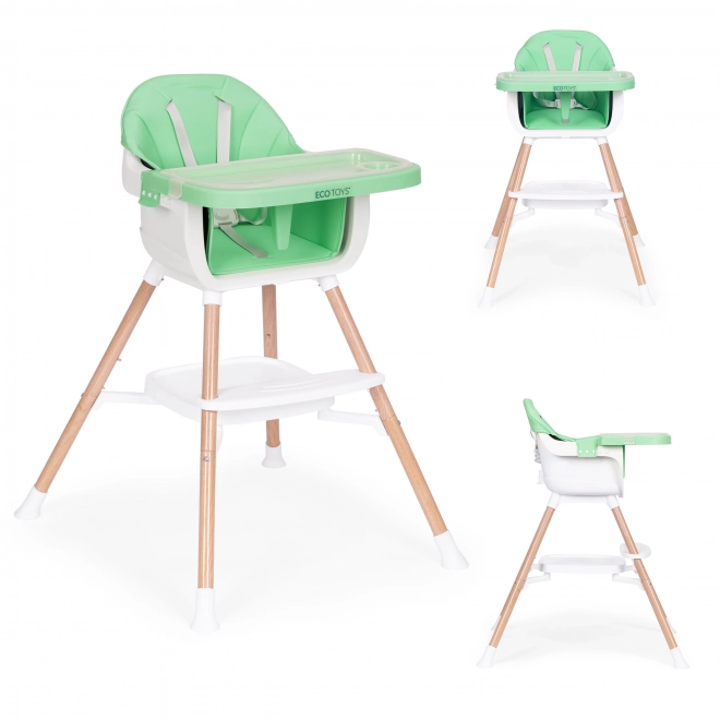 Børnestol 2-i-1 grøn ECOTOYS