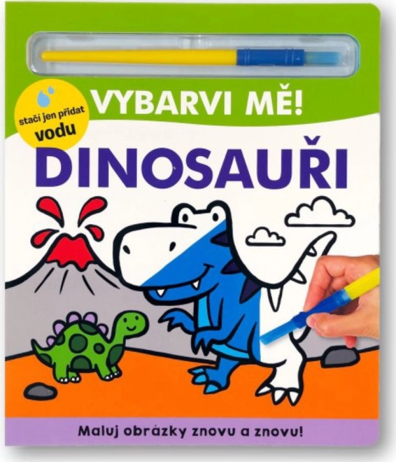 Mal mig! Dinosaurer - Bog med vandfarvning