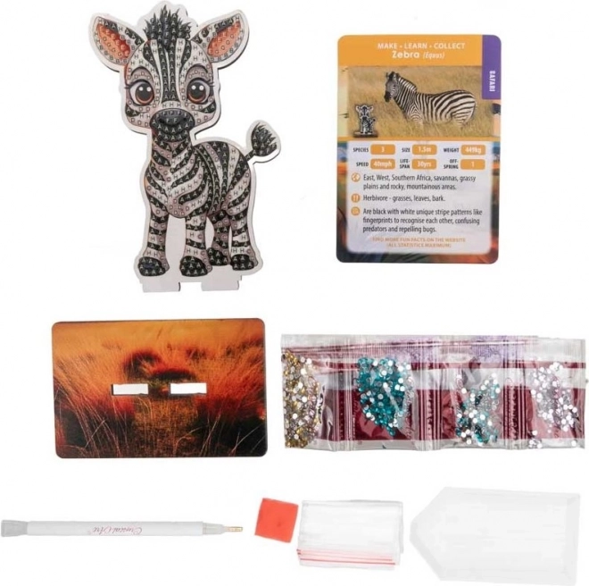 Diamantmaling Safari: Zebra