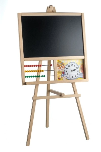 Stander tavle med regnemaskine træ 45x89cm i pose