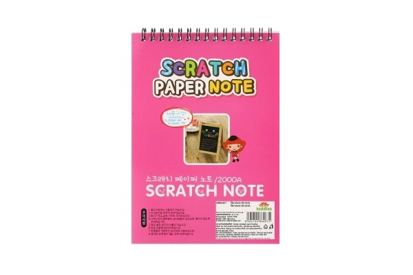 Skrab notes farvet 10 ark 20x14cm 2 farver i pose