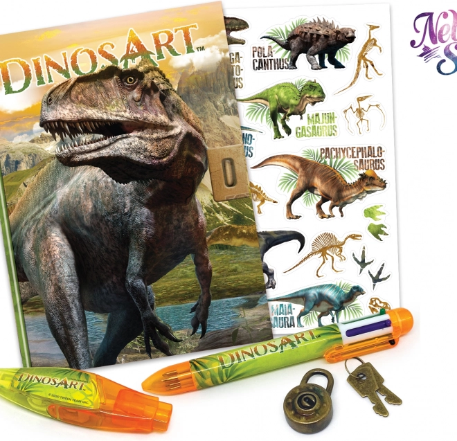 DinosArt notesbog med lås