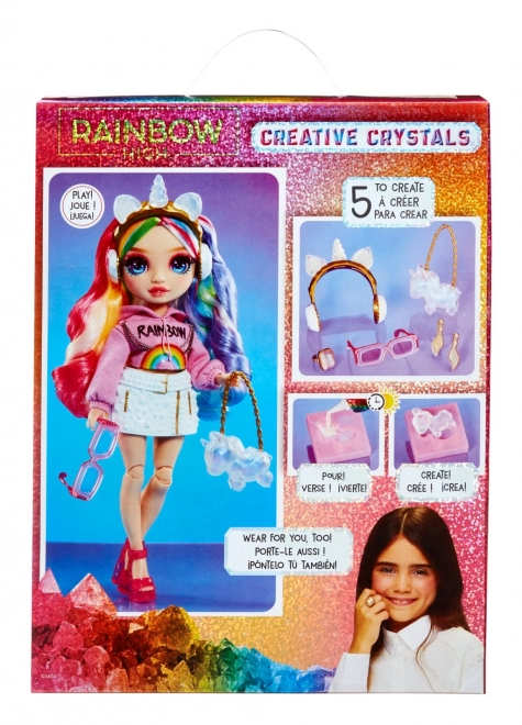 Rainbow High kreative krystaller dukke - Amaya Raine