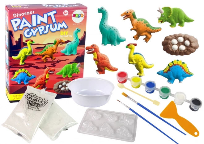 Gipsstøbningssæt DIY Maleri af dinosaurer