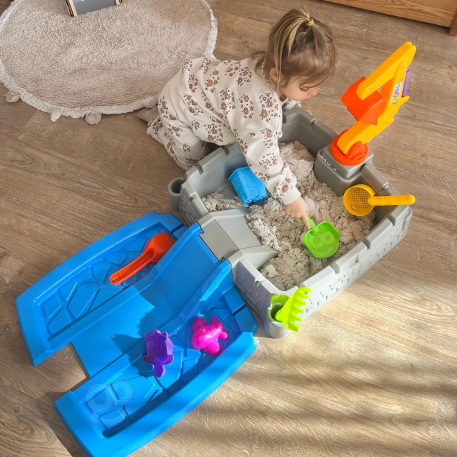 Transportabelt sandkasse WOOPIE Slot med 9 tilbehør