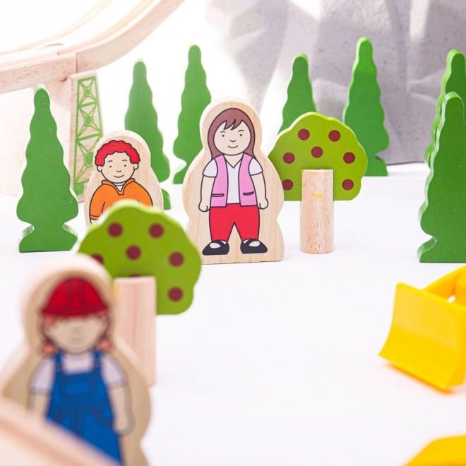 Bigjigs Rail Træ Togrute Bjergvej 112 Dele
