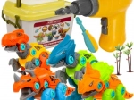 Byggesæt med dinosaurer 4i1 med boremaskine og skruetrækker til børn
