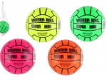 Mini vandbold 14 cm i net – 4 neonfarver