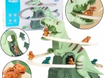 Dinosaur-rutsjebane med lys og lyde – sammenklappeligt interaktivt sæt