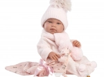 Llorens New Born pige – realistisk babydukke 43 cm, fuld vinylkrop