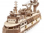 UGEARS 3D mekanisk træpuzzle forskningsskib