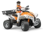 Bruder bworld firhjulet motorcykel med fører 1:16