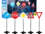 Sæt med 5 trafikskilte på standere til små trafikanter 3+