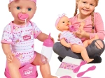 Simba New Born Baby funktionel dukke 43 cm med potte og tilbehør