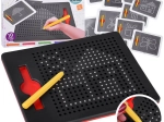 Magnetisk tegnetavle med metalperler og skabeloner