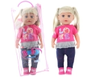 Blond dukke 45 cm med sutteflaske