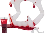 Sæt vampyrtænder med falsk blod til Halloween