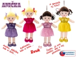 Dukkepige af stof Anička 32 cm, taler og synger slovakisk