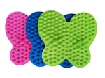 Plastisk fodmassagemåtte 36 × 38 cm, 3 farver