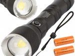 Militær taktiklygte Bailong med LED Cree XHP160 og zoom