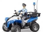 Bruder blå politifyrhjuling med figur