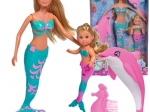 Steffi Love Mermaid Friends – sæt med havfruedukkerne Steffi og Evi med delfin og kam