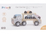 VIGA PolarB træbugseringsbil med små biler Montessori