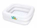 Bestway oppustelig babybadekar og pool 2-i-1 BABY STEP 1-2-3 (86 × 86 cm)