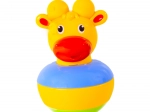 Væltetæt giraf-legetøj med klokke (roly‑poly)