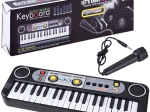 Børne keyboard-synthesizer med 37 tangenter og mikrofon
