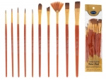Sæt af 10 skolekunstpensler