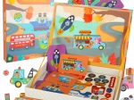 Magnetisk bog – puslespil med transportmidler