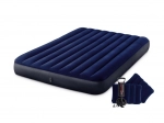 Oppustelig dobbelmadras 203 × 152 cm med puder INTEX Velour