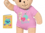 Bamse BABY born i lyserødt tøj