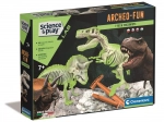 Clementoni Science & Play ArcheoFun: T‑Rex og Triceratops – udgravningssæt med lysende skeletter