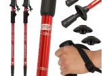 Foldbare trekkingstænger til Nordic Walking, 2 stk, rød